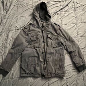 Men's Quiksilver Gray Hooded Jacket